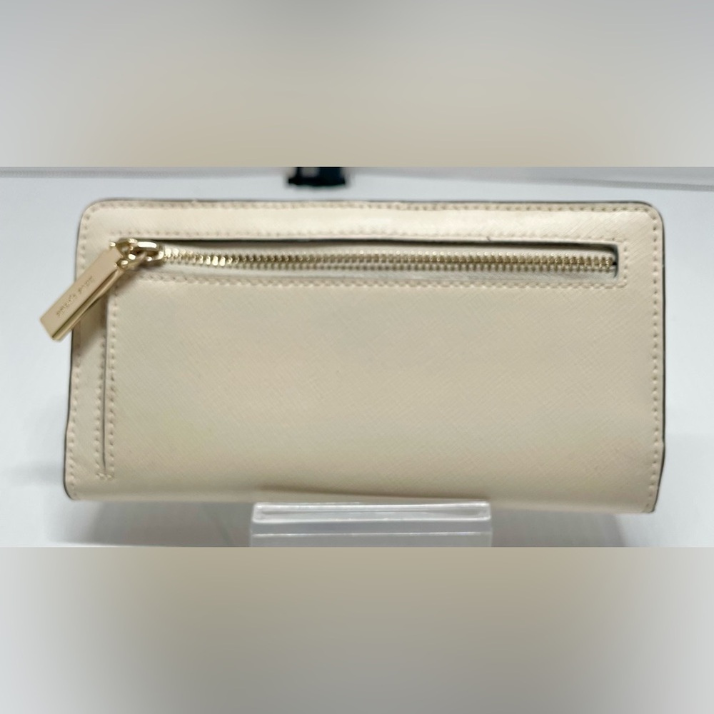 Kate Spade New York Madison Lg Slim Bifold Wallet Meringue,Saffiano Leather NWT - Picture 2 of 9